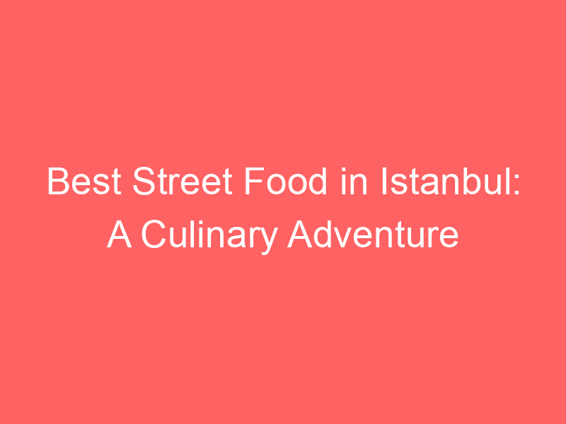 Best Street Food in Istanbul: A Culinary Adventure
